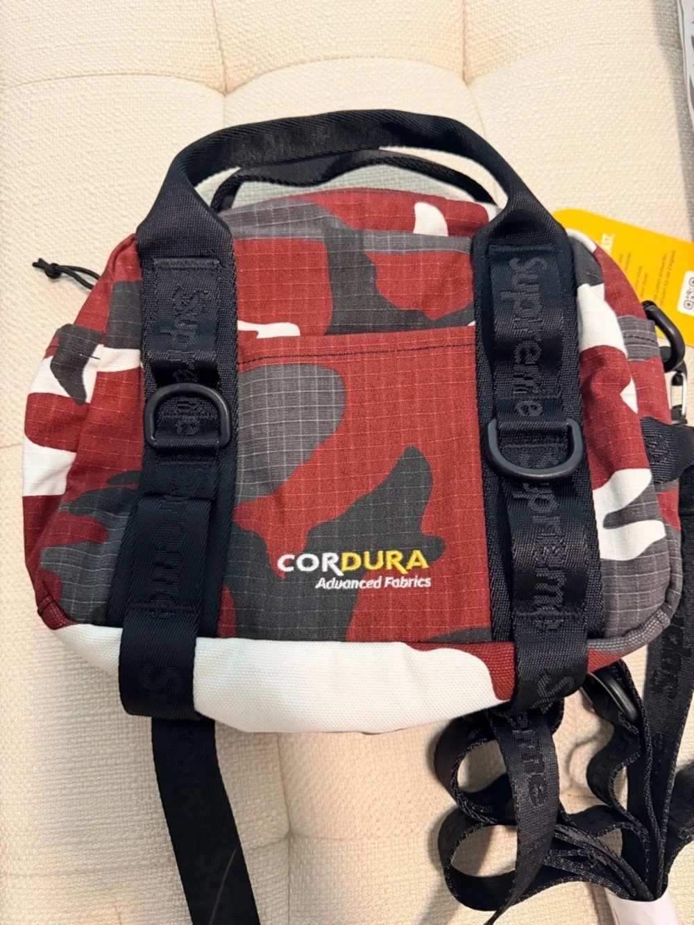 Supreme Black, White & Red Camo Crossbody Bag - Picture 5 of 5
